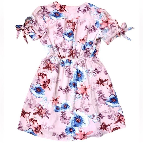 Faux Wrap Floral Print Mini Dress - Picture 4 of 4